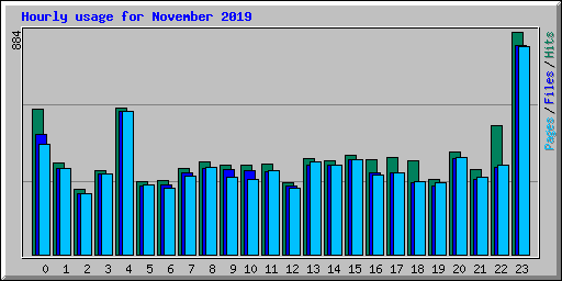 Hourly usage for November 2019