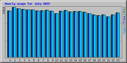 Hourly usage for July 2022