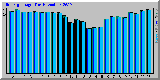 Hourly usage for November 2022