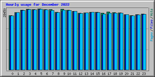 Hourly usage for December 2022