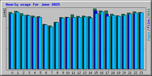 Hourly usage for June 2025