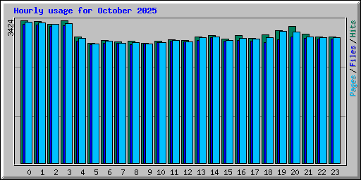 Hourly usage for October 2025