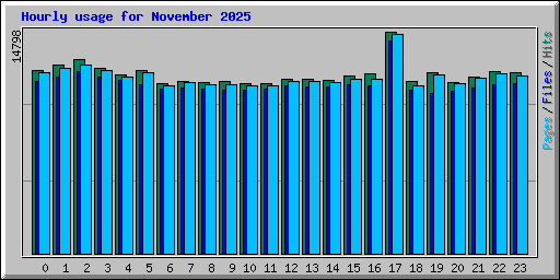 Hourly usage for November 2025