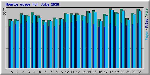 Hourly usage for July 2026